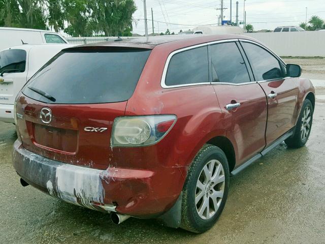 JM3ER293270124633 - 2007 MAZDA CX-7 BURGUNDY photo 4