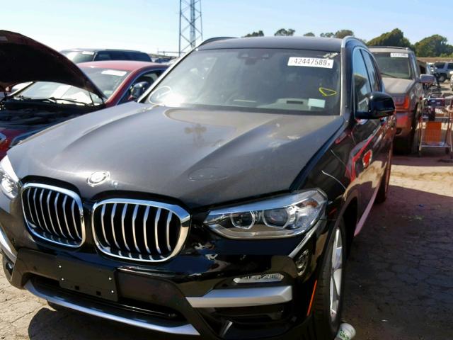 5UXTR7C53KLF34504 - 2019 BMW X3 SDRIVE3 BLACK photo 2