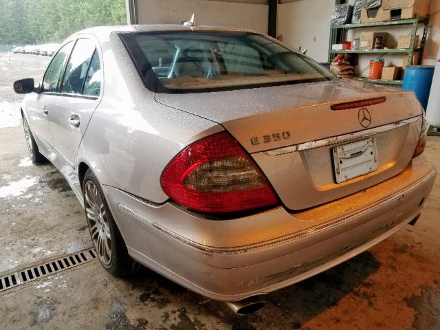 WDBUF56X37B099508 - 2007 MERCEDES-BENZ E 350 SILVER photo 3