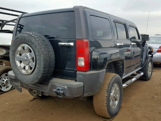 5GTDN13E478213683 - 2007 HUMMER H3 BLACK photo 4