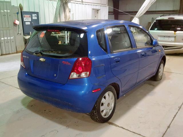 KL1TJ62604B253397 - 2004 CHEVROLET AVEO LS BLUE photo 4