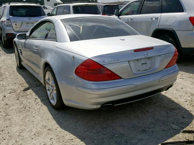 WDBSK75F36F113485 - 2006 MERCEDES-BENZ SL 500 SILVER photo 3