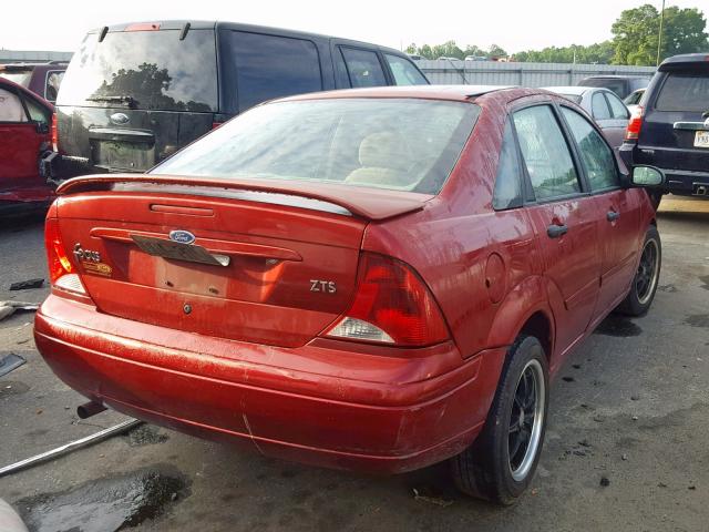 1FAFP38373W307114 - 2003 FORD FOCUS ZTS RED photo 4