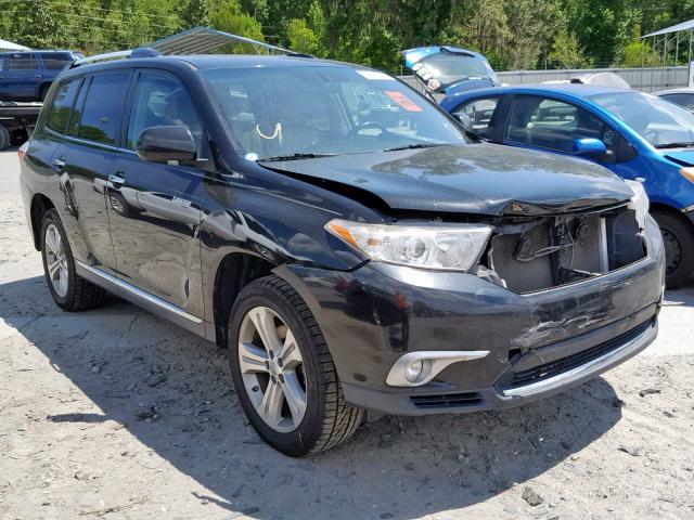 5TDYK3EH2CS055158 - 2012 TOYOTA HIGHLANDER BLACK photo 1