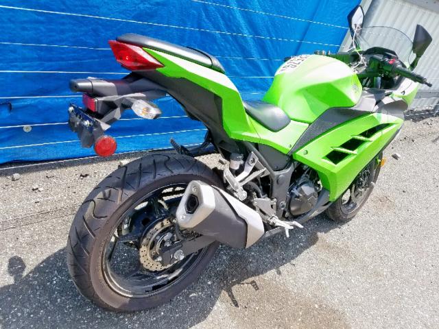 JKAEX8B10FDA20883 - 2015 KAWASAKI EX300 B GREEN photo 4