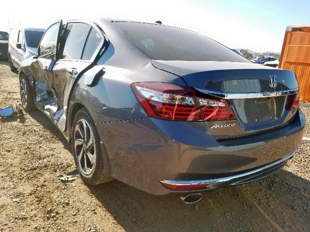 1HGCR3F85HA031916 - 2017 HONDA ACCORD EXL GRAY photo 3