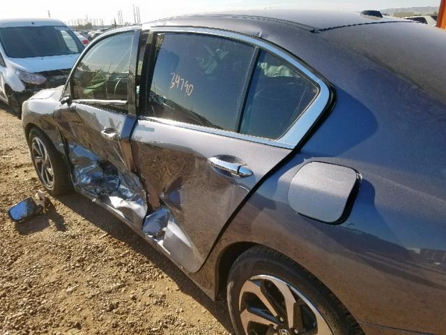 1HGCR3F85HA031916 - 2017 HONDA ACCORD EXL GRAY photo 9