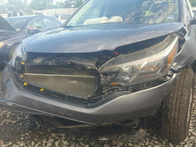 2HKRM4H70CH611710 - 2012 HONDA CR-V EXL GRAY photo 9