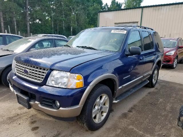 1FMDU74K14UA67341 - 2004 FORD EXPLORER E BLUE photo 2