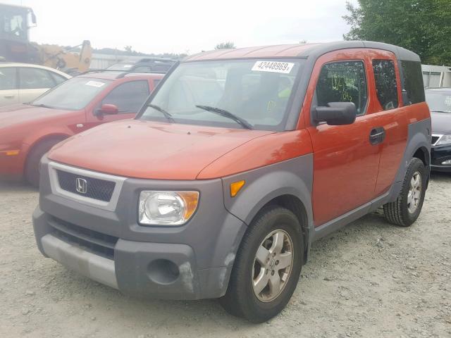 5J6YH18573L008949 - 2003 HONDA ELEMENT EX ORANGE photo 2