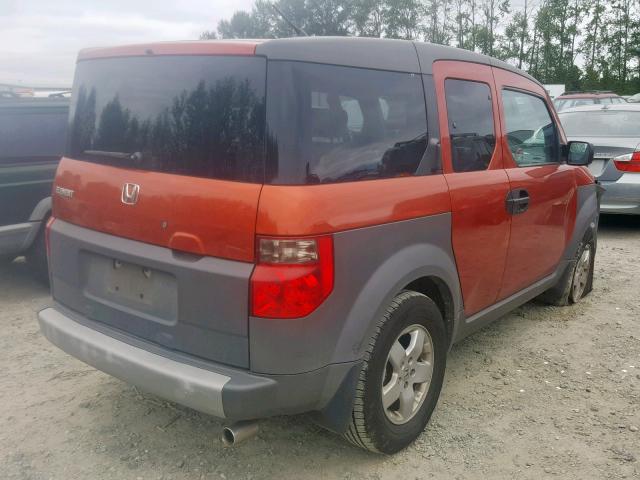 5J6YH18573L008949 - 2003 HONDA ELEMENT EX ORANGE photo 4