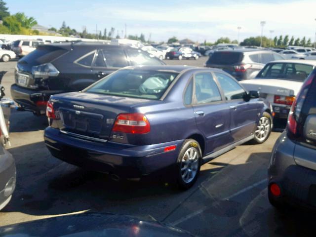 YV1VS27523F994465 - 2003 VOLVO S40 1.9T BLUE photo 4