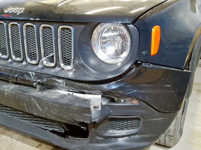 ZACCJBAB9JPG78828 - 2018 JEEP RENEGADE S შავი ფოტო 9