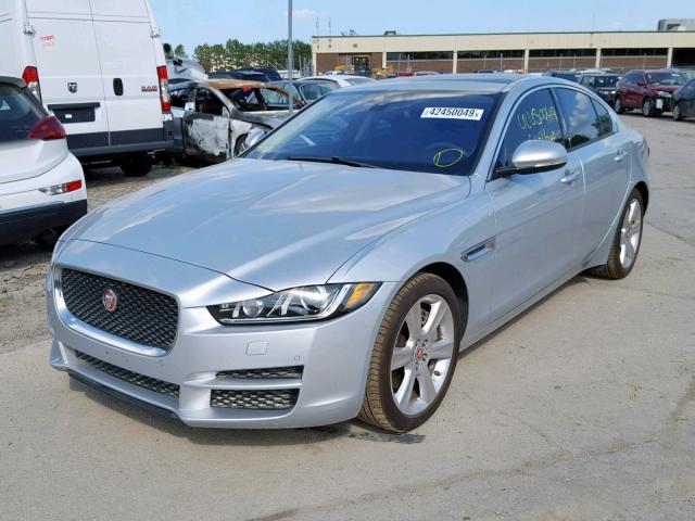 SAJAD4BGXHA947578 - 2017 JAGUAR XE PREMIUM SILVER photo 2