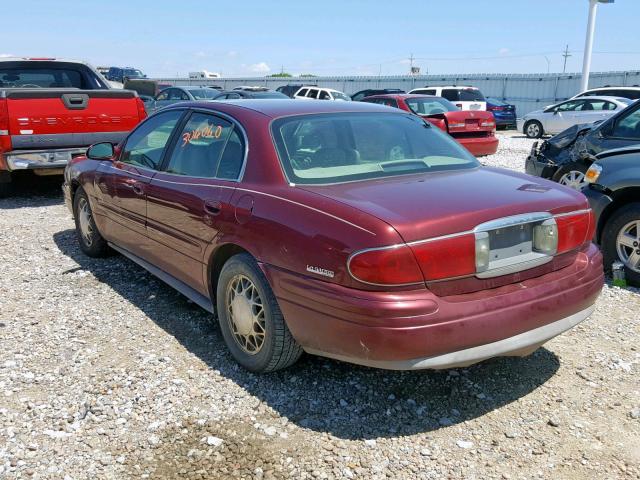 1G4HR54K81U207419 - 2001 BUICK LESABRE LI MAROON photo 3