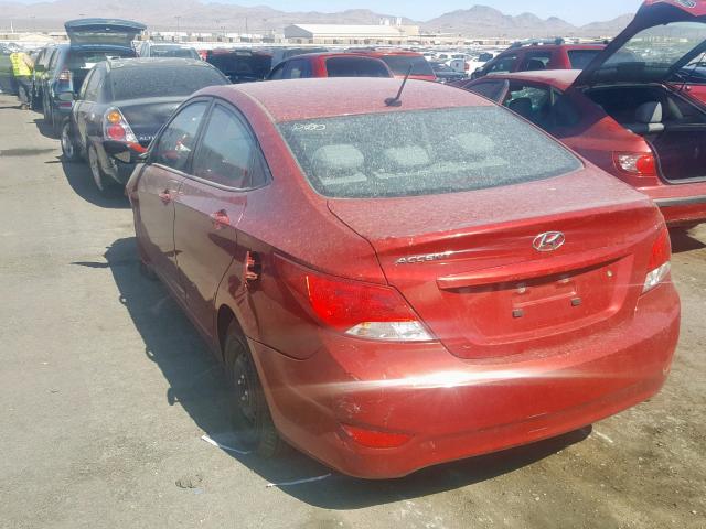 KMHCT4AE7HU378595 - 2017 HYUNDAI ACCENT SE RED photo 3