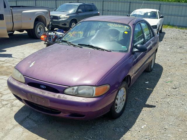 1FALP13P5VW272352 - 1997 FORD ESCORT LX PURPLE photo 2