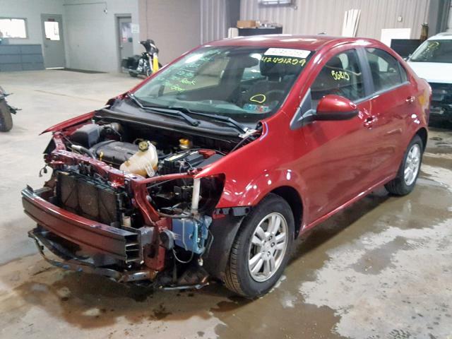 1G1JA5SH4C4167646 - 2012 CHEVROLET SONIC LS RED photo 2