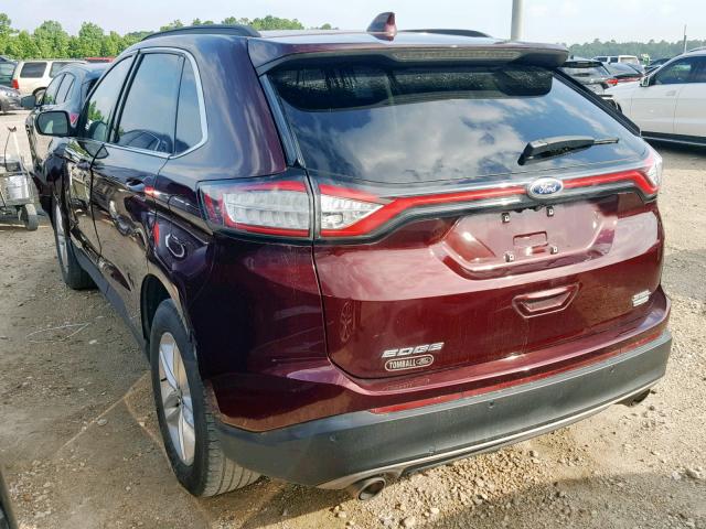 2FMPK3J91HBB79243 - 2017 FORD EDGE SEL BURGUNDY photo 3