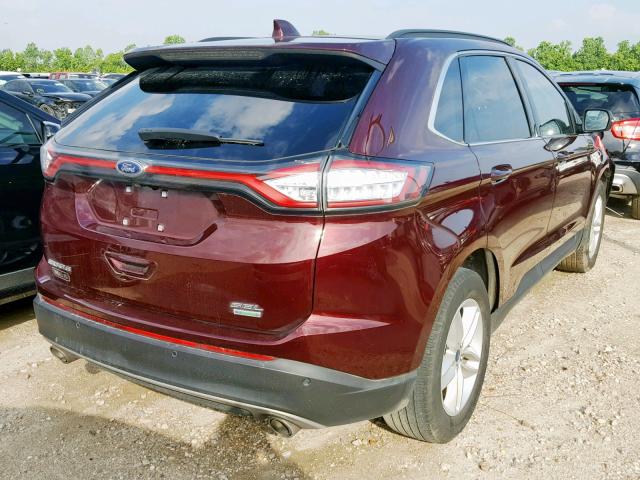 2FMPK3J91HBB79243 - 2017 FORD EDGE SEL BURGUNDY photo 4