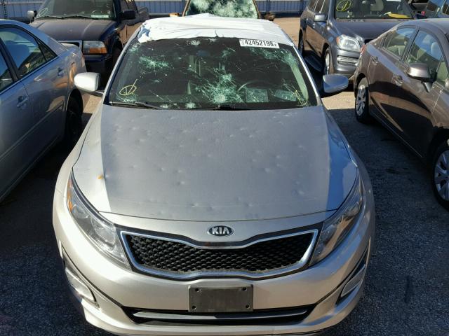 5XXGR4A64FG399727 - 2015 KIA OPTIMA SX SILVER photo 9