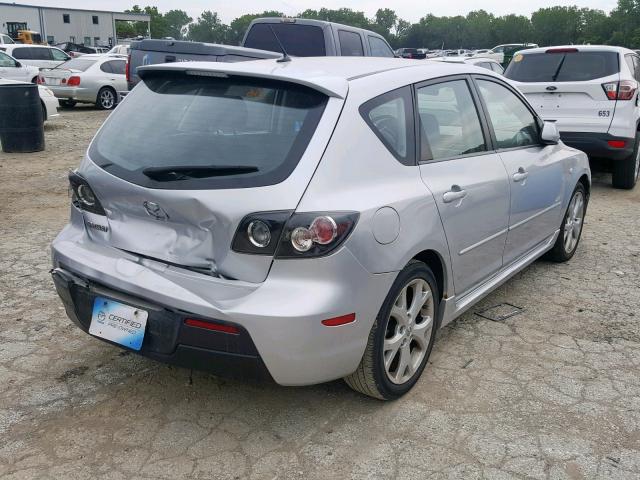 JM1BK343981177709 - 2008 MAZDA 3 HATCHBAC SILVER photo 4