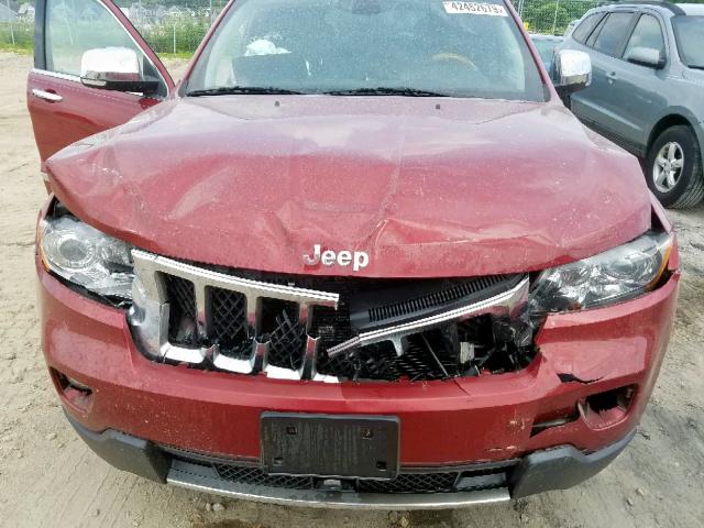 1C4RJFCT7DC545419 - 2013 JEEP GRAND CHER RED photo 7