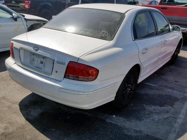 KMHWF25S95A179635 - 2005 HYUNDAI SONATA GL WHITE photo 4