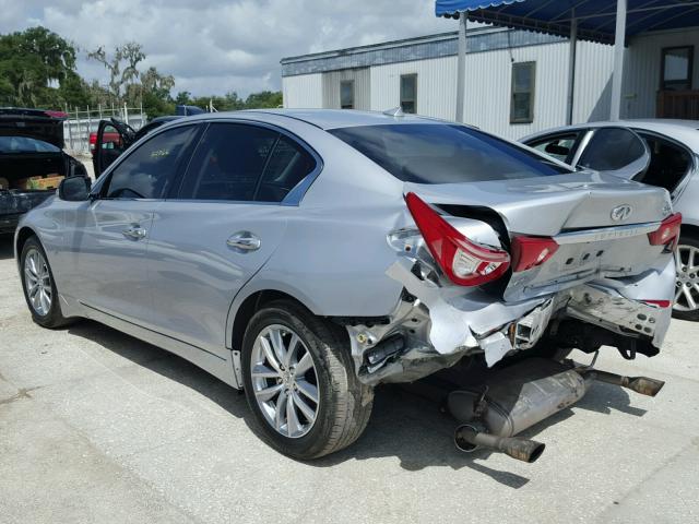 JN1BV7AR5FM403539 - 2015 INFINITI Q50 BASE SILVER photo 3