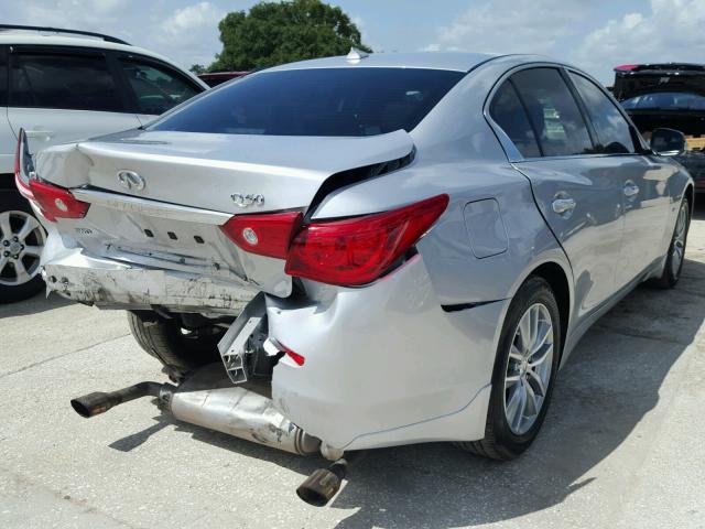 JN1BV7AR5FM403539 - 2015 INFINITI Q50 BASE SILVER photo 4