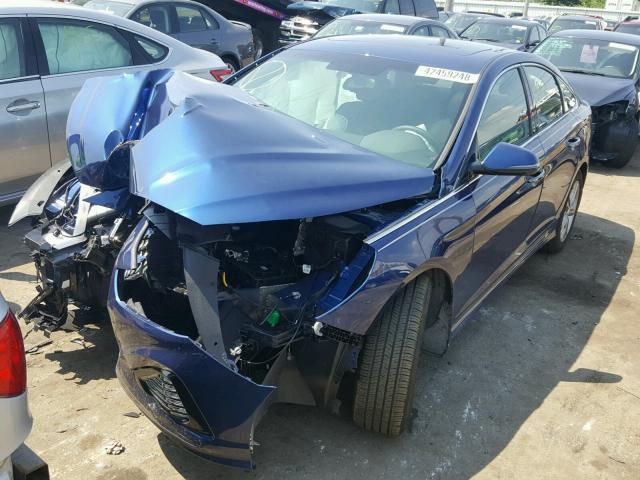 5NPE34AF1JH696931 - 2018 HYUNDAI SONATA SPO BLUE photo 2