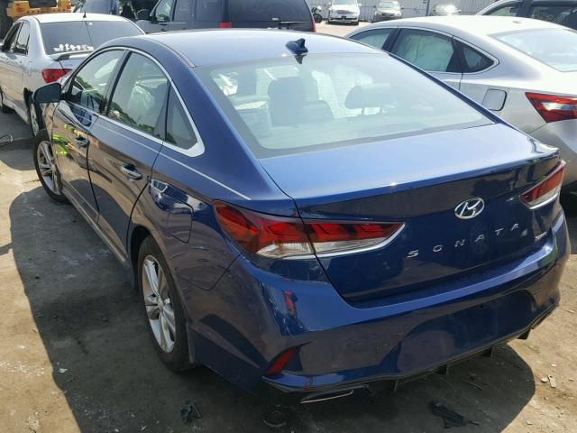 5NPE34AF1JH696931 - 2018 HYUNDAI SONATA SPO BLUE photo 3