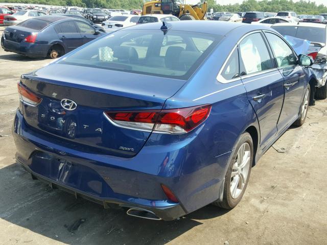 5NPE34AF1JH696931 - 2018 HYUNDAI SONATA SPO BLUE photo 4