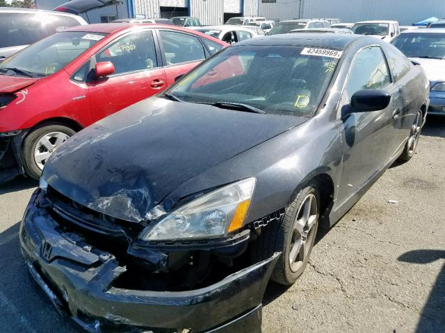 1HGCM81775A012922 - 2005 HONDA ACCORD EX BLACK photo 2