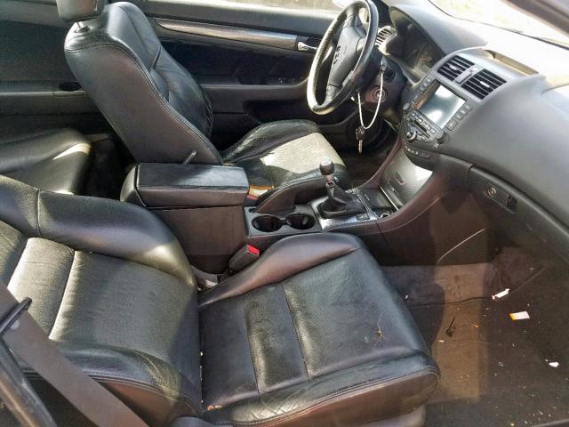 1HGCM81775A012922 - 2005 HONDA ACCORD EX BLACK photo 5