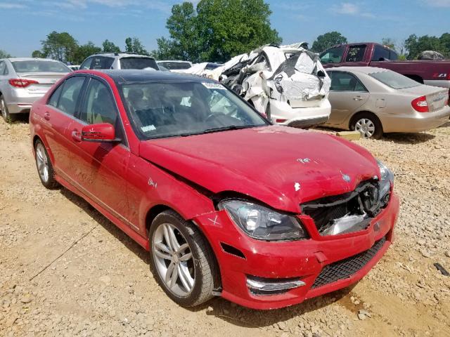 WDDGF4HB9EA964923 - 2014 MERCEDES-BENZ C 250 RED photo 1