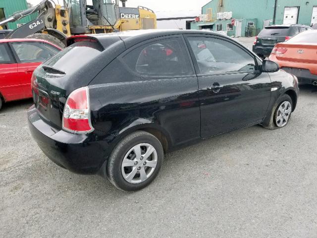 KMHCN35C89U143959 - 2009 HYUNDAI ACCENT SE BLACK photo 4