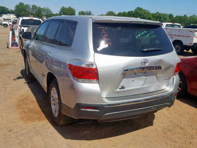 5TDBK3EH5DS243227 - 2013 TOYOTA HIGHLANDER SILVER photo 3