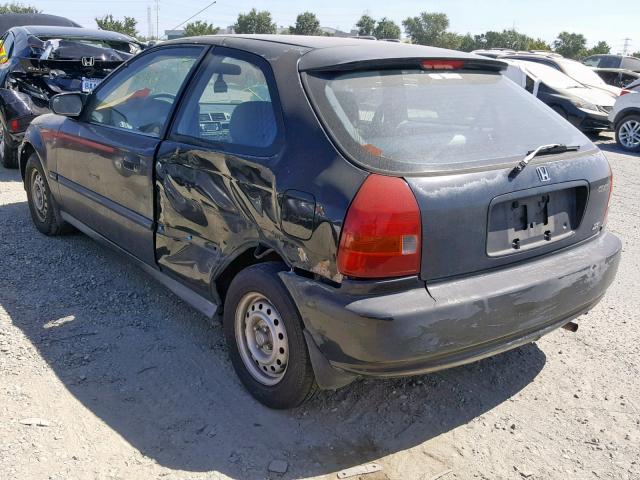 2HGEJ6446TH127906 - 1996 HONDA CIVIC DX BLACK photo 3