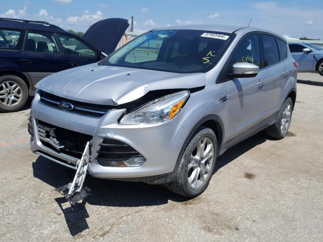 1FMCU0H95DUD23877 - 2013 FORD ESCAPE SEL SILVER photo 2