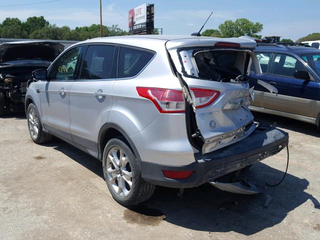 1FMCU0H95DUD23877 - 2013 FORD ESCAPE SEL SILVER photo 3