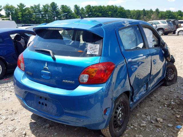 ML32A3HJ8FH061081 - 2015 MITSUBISHI MIRAGE DE BLUE photo 4