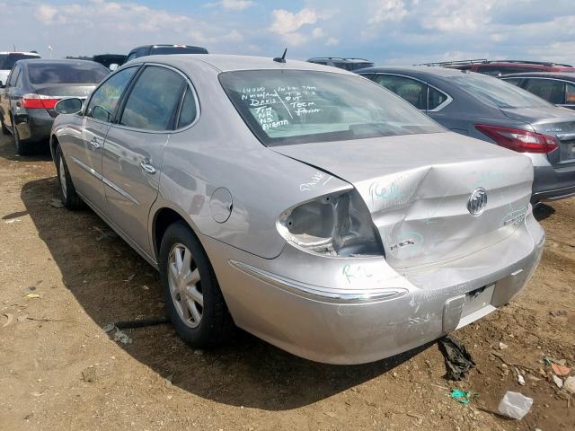 2G4WD582061266676 - 2006 BUICK LACROSSE C SILVER photo 3