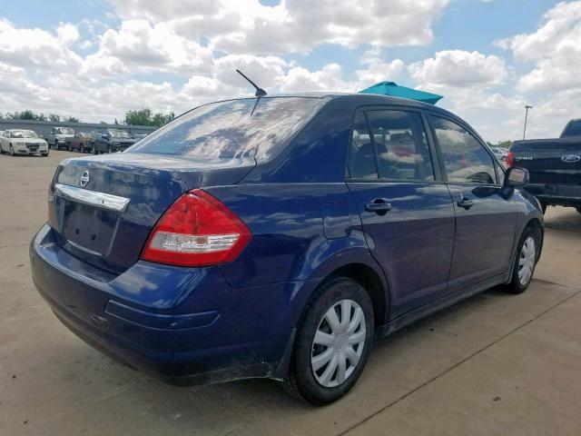 3N1BC11E09L495206 - 2009 NISSAN VERSA S BLUE photo 4