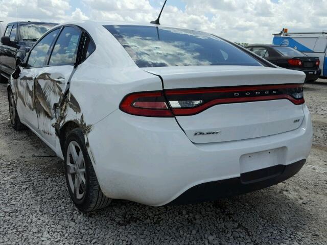 1C3CDFBB7FD187049 - 2015 DODGE DART SXT WHITE photo 3