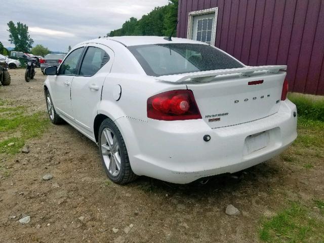 1B3BD1FG7BN587425 - 2011 DODGE AVENGER MA WHITE photo 3