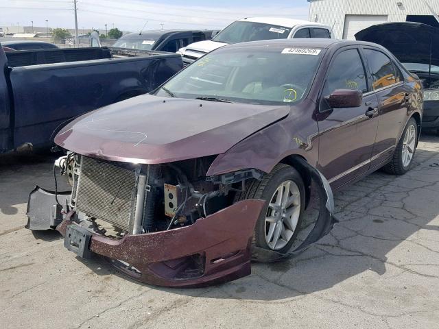 3FAHP0JG9BR324518 - 2011 FORD FUSION SEL BURGUNDY photo 2