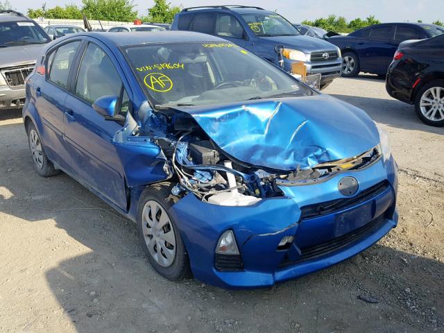 JTDKDTB30C1519604 - 2012 TOYOTA PRIUS C BLUE photo 1