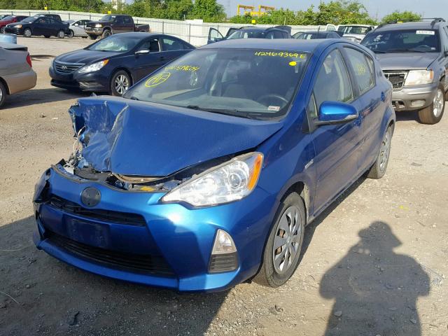 JTDKDTB30C1519604 - 2012 TOYOTA PRIUS C BLUE photo 2