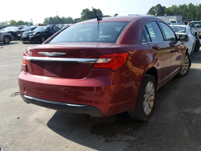 1C3CCBBBXCN267804 - 2012 CHRYSLER 200 TOURIN RED photo 4